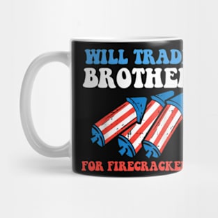 Funny girls 4th Of July Kids Trade Sister For Firecrackers Mug